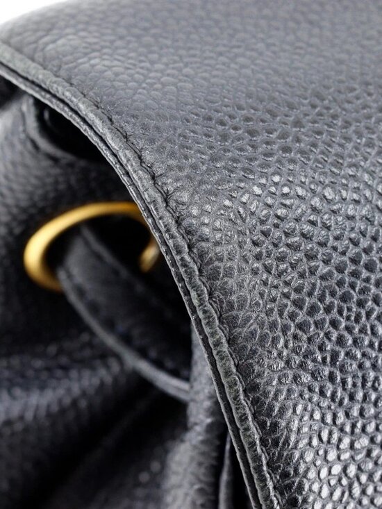 CHANEL COCO Mark Backpack Daypack ChainBackpack black leather Women main image 11